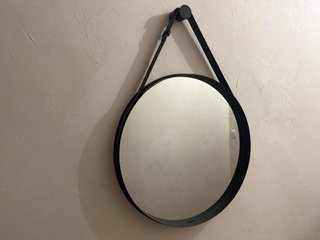 Espejo redondo pared negro ø 57cm