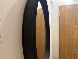 Espejo redondo pared negro ø 57cm