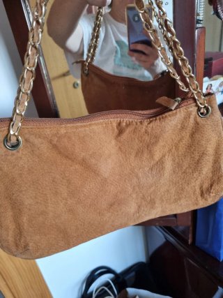 Pochette Y2K scamosciato marrone