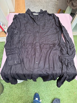 Vestido negro Stradivarius manga larga talla única