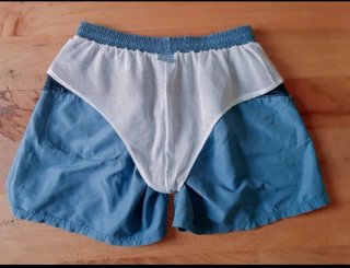 Bañador azul deportivo