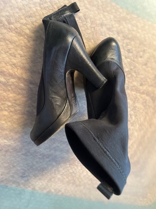 Botines tacón plataforma negros talla 37