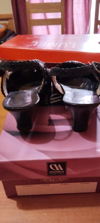 Zapatos de tacón piel negros T.36