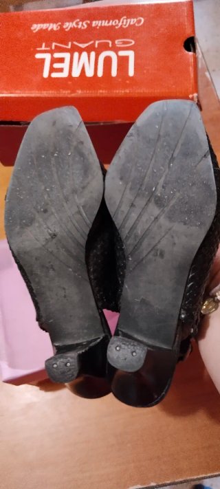 Zapatos de tacón piel negros T.36