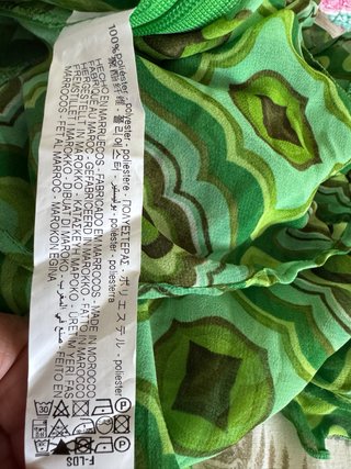Blusa Zara verde estampada