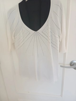 Jersey Escorpión Calado Hilo Blanco Talla S