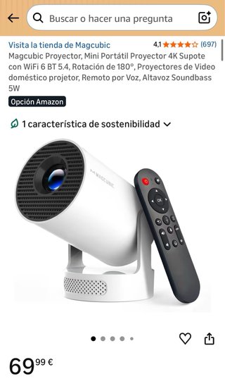 Proyector HD Magcubic HY300Pro+ con Altavoces