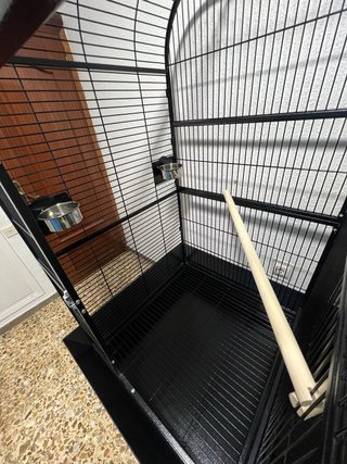 Jaula Doble Grande Negra para Loro