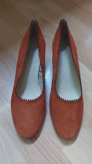 Zapatos Mango Piel Naranja