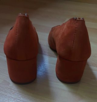 Zapatos Mango Piel Naranja