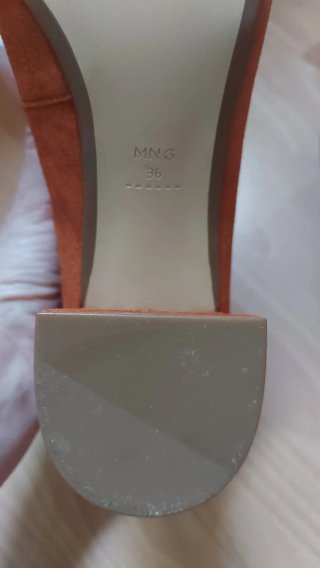 Zapatos Mango Piel Naranja