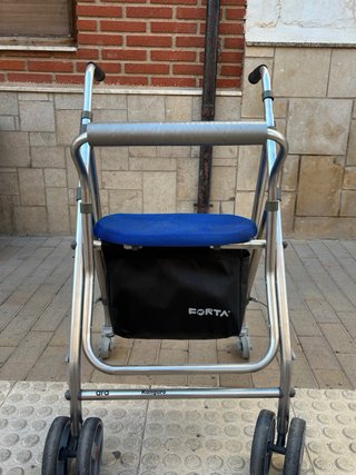 Andador Plegable con Asiento Azul