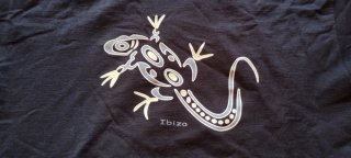 Camiseta Fruit of the Loom . Ibiza. Negra .Talla M