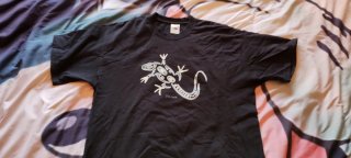 Camiseta Fruit of the Loom . Ibiza. Negra .Talla M