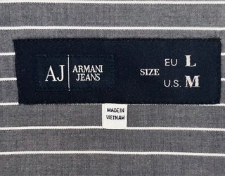 Camisa Armani Jeans Rayas Grises