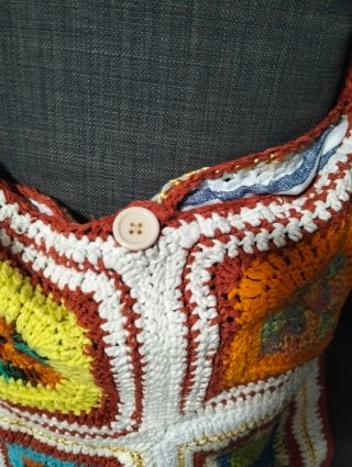 Bolso de ganchillo multicolor
