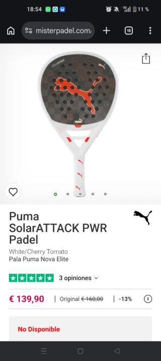 Pala Padel Puma Solarattack