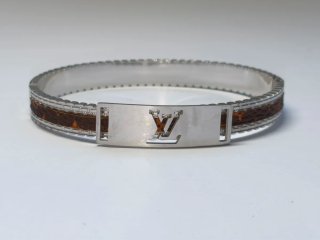 Pulsera Louis Vuitton Marrón y Plateada