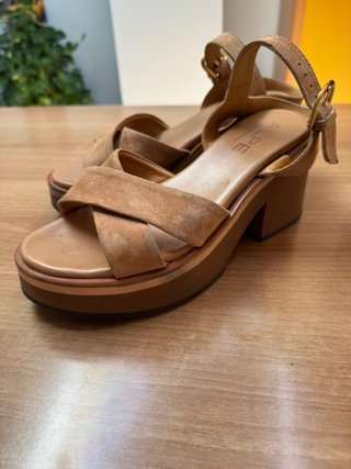 Sandalias Alpe Cuña Beige/Marrón