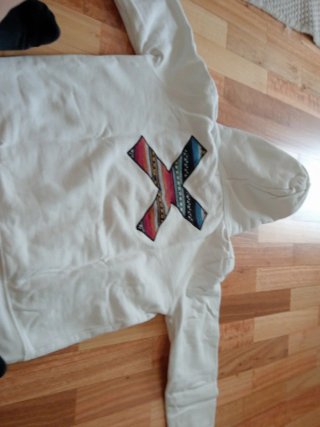 Sudadera Blue Banana Blanca con Logo