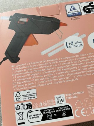 Pistola colla a caldo + 2 stick