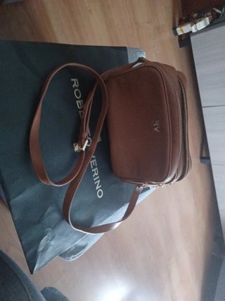 Bolso Piel Roberto Verino Marrón 20x14x8 cm