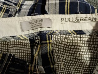 Pantalón corto de cuadros para hombre