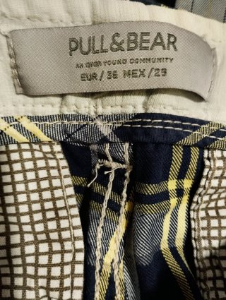 Pantalón corto de cuadros para hombre