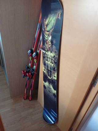 Tabla Snow y Esquís Salomon