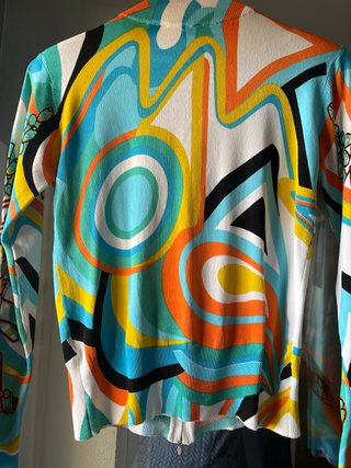 Jersey cremallera estampado azteca multicolor