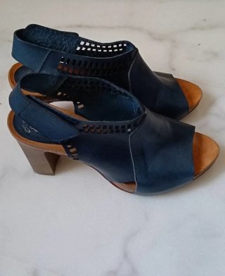Sandalias Hee Piel Azul