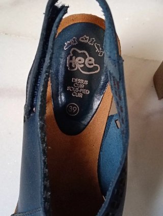Sandalias Hee Piel Azul