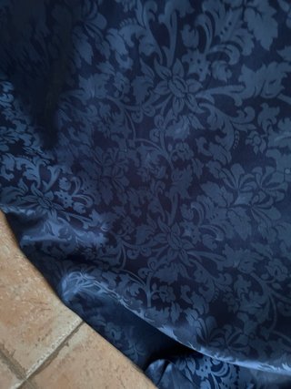 Tela damasco azul noche para traje fallera complet