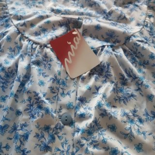 Bata de verano azul floral nueva azul