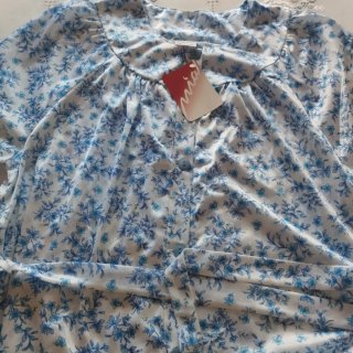 Bata de verano azul floral nueva azul