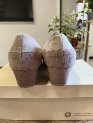 Mocassini donna vera pelle camoscio beige 38