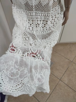 Copricostume uncinetto bianco tg S/M