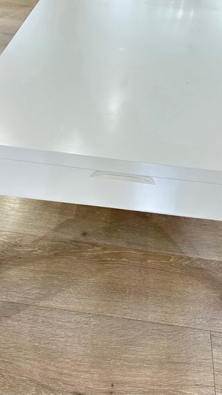 Mesa centro elevable blanca