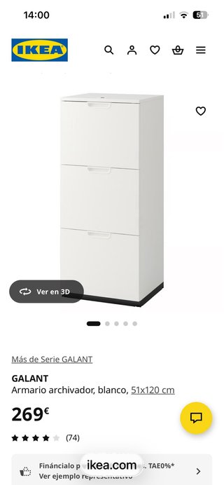 Mueble Archivador IKEA Negro URGE VENTA