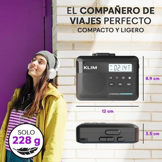 Reproductor Cassette KLIM K7 + Conversor MP3 NUEVO