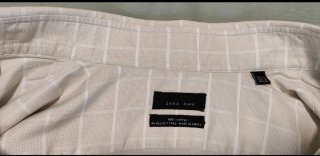 Rebajas Camisa Zara Man Manga Larga Beige Talla M
