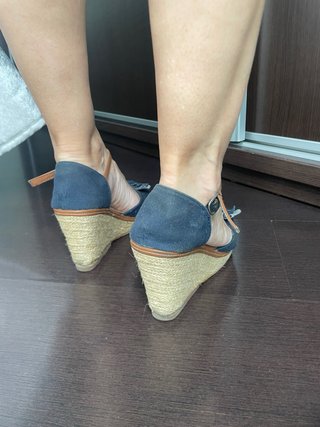 Alpargatas cuña azul marino