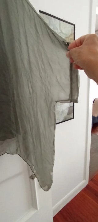 Blusa seda verde talla única