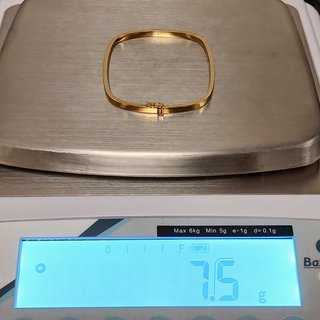 Pulsera Esclava Oro de 18k Cuadrada Lisa