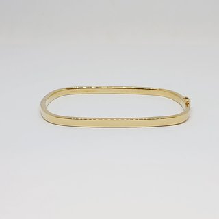Pulsera Esclava Oro de 18k Cuadrada Lisa