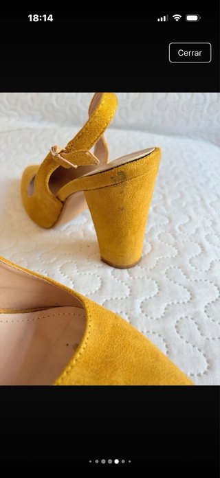 Zapatos Dospies destalonados mostaza talla 37