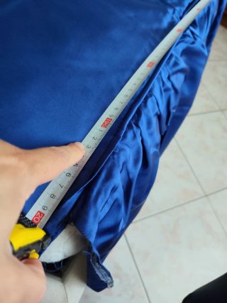 Copriletto Raso Vintage Blu con gonna balze