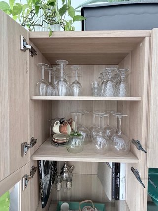 Vitrina Ikea Besta Roble tinte blanco