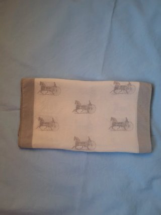 CÉLINE PARIS - Pañuelo Seda Blanco y Gris