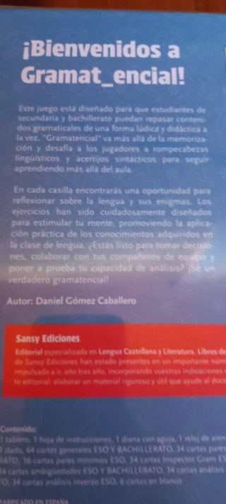 Juego de mesa Gramat_encial
